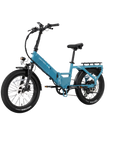 XP4 750 Electric Bike Folding Step-Thru Raindrop Blue