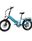 XP4 750 Electric Bike Folding Step-Thru Raindrop Blue