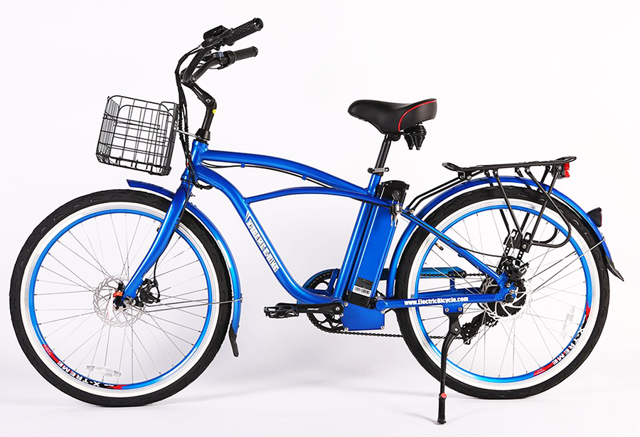 The Newport Elite Max 36 Volt Beach Cruiser Step Through Electric Bicycle With PAS