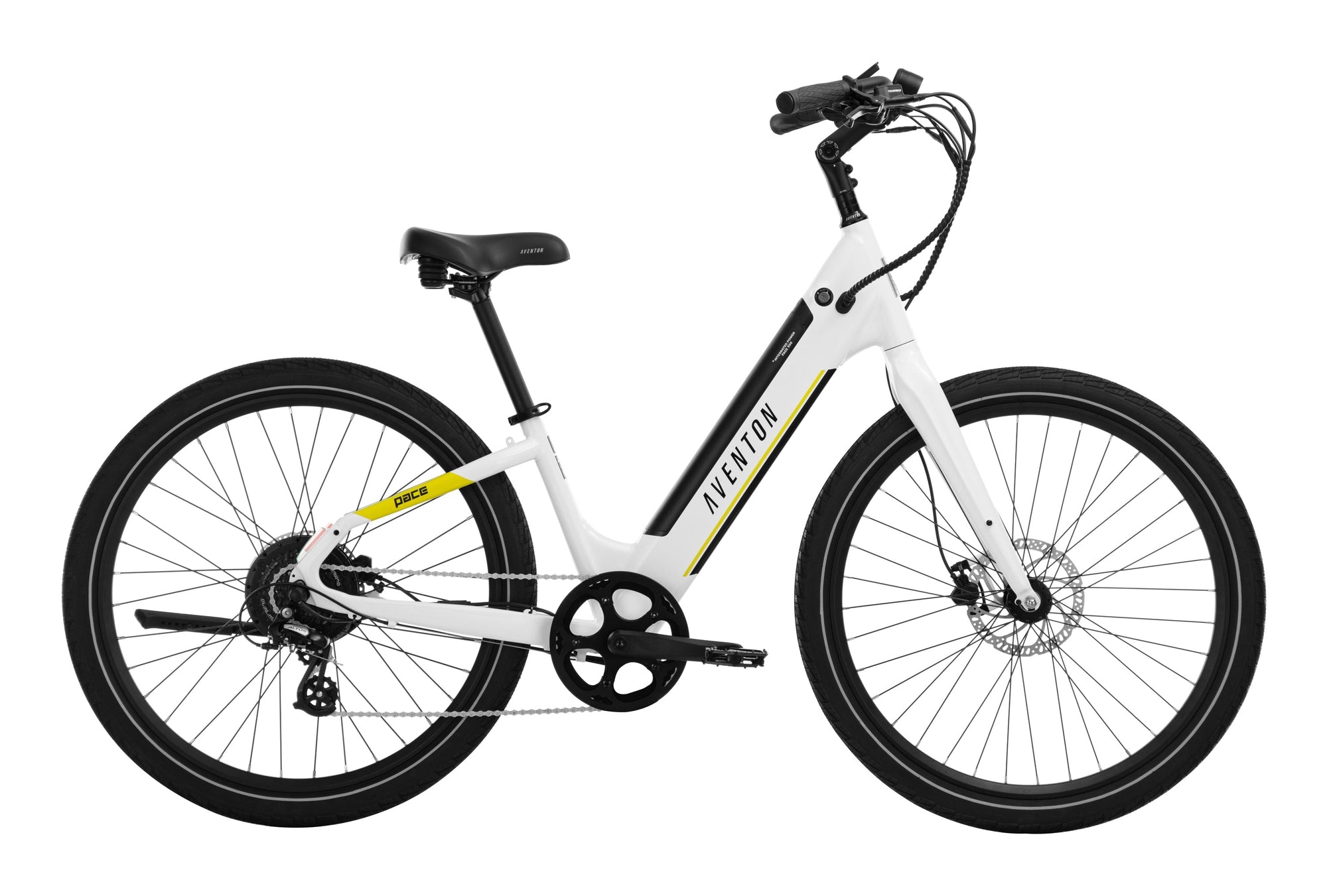 Aventon Pace 500.3 Step-Through Ghost White Electric Cruiser Bike