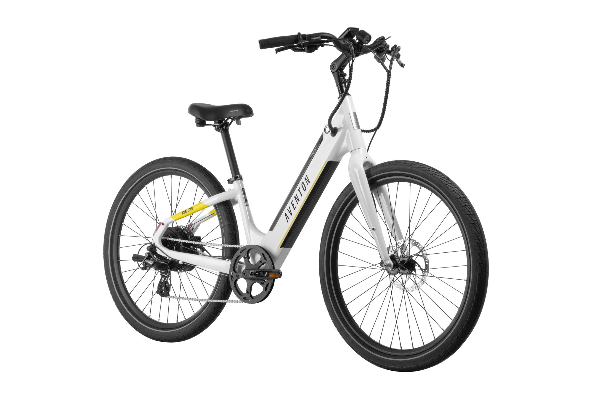 Aventon Pace 500.3 Step-Through Ghost White Electric Cruiser Bike