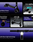 Go Electric Scooter Foldable Lightweight for Daily Urban Travel