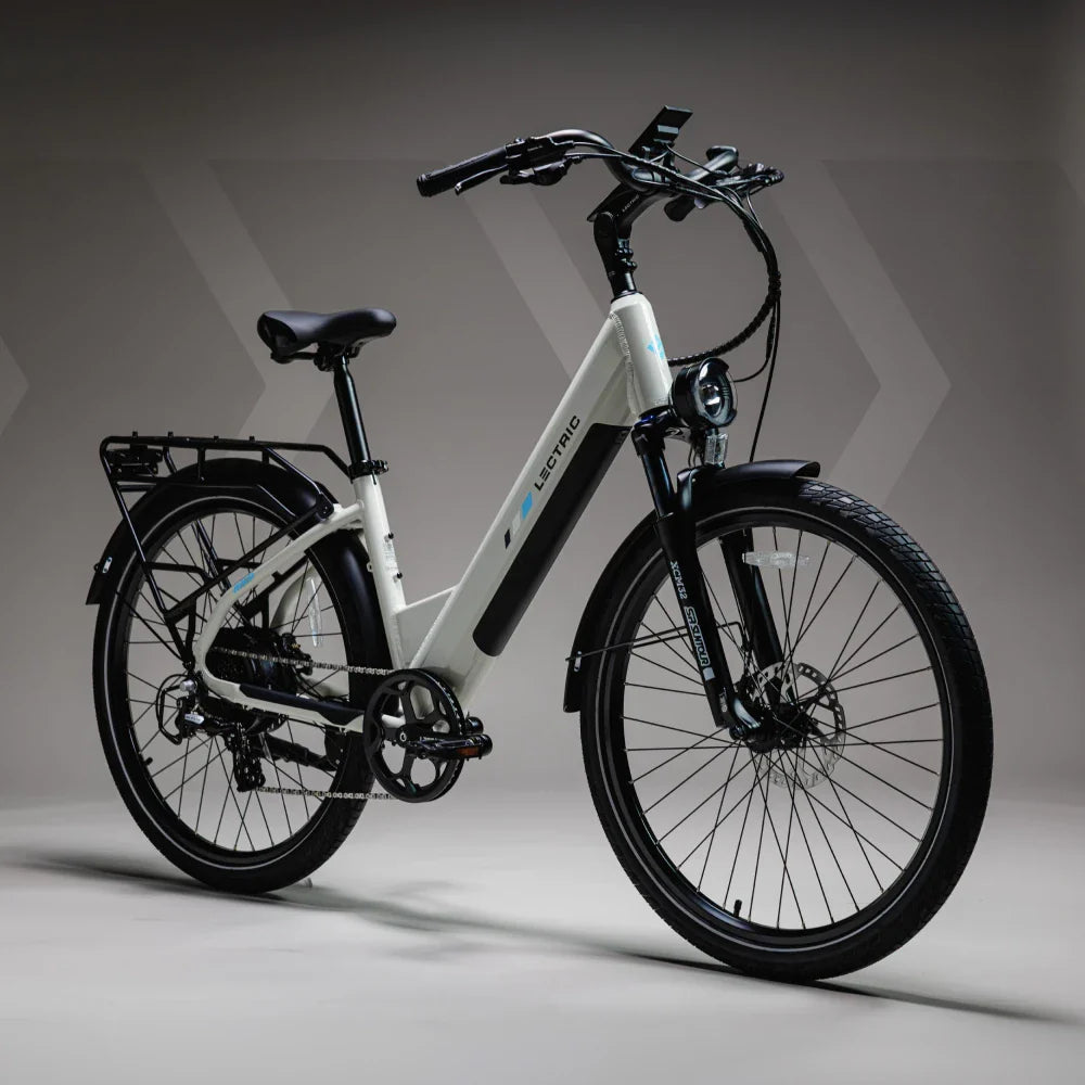 Lectric XPress2 Stratus White Cruiser eBike