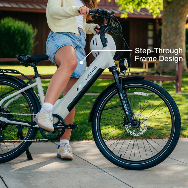 Lectric XPress2 Stratus White Cruiser eBike