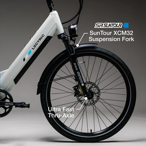 Lectric XPress2 Stratus White Cruiser eBike