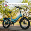 XP4 750 Electric Bike Folding Step-Thru Raindrop Blue