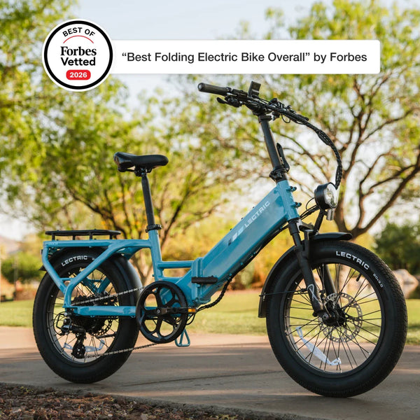 XP4 750 Electric Bike Folding Step-Thru Raindrop Blue