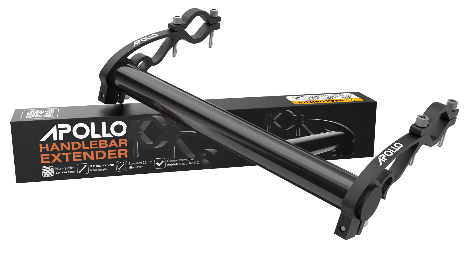 Handlebar Extender for Electric Scooters 9.8 Inch Carbon Style