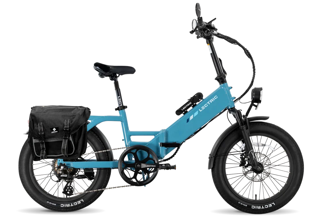 XP4 750 Electric Bike Folding Step-Thru Raindrop Blue