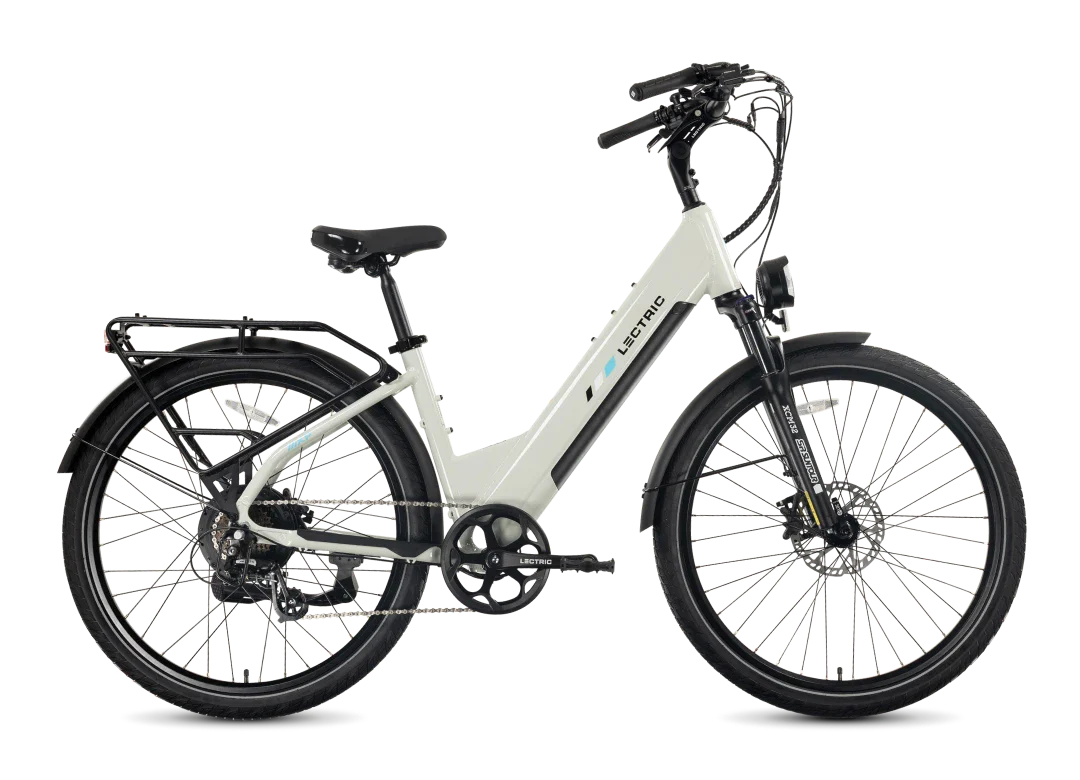 Lectric XPress2 Stratus White Cruiser eBike