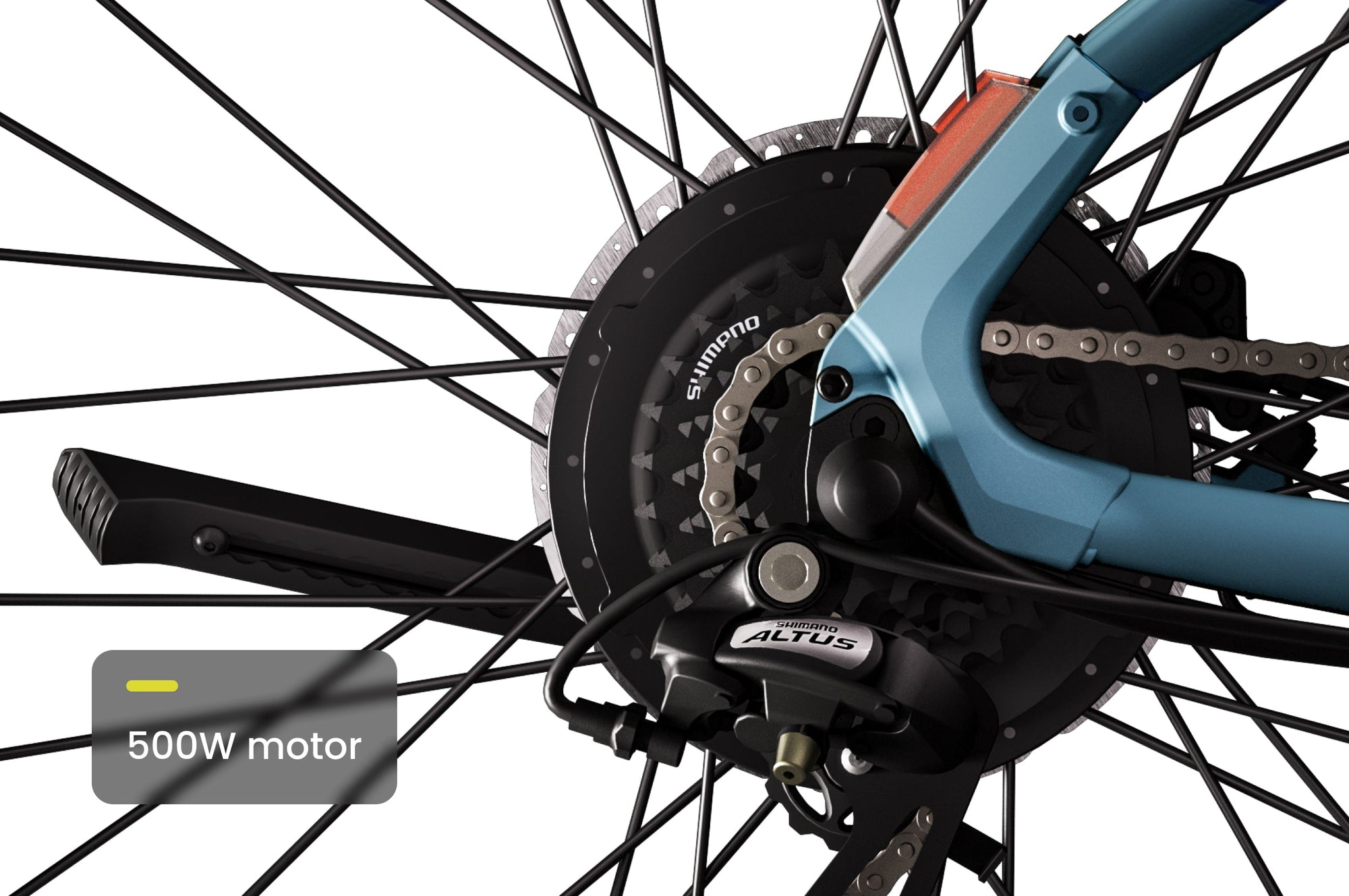 Aventon Pace 500.3 Step-Through Ghost White Electric Cruiser Bike