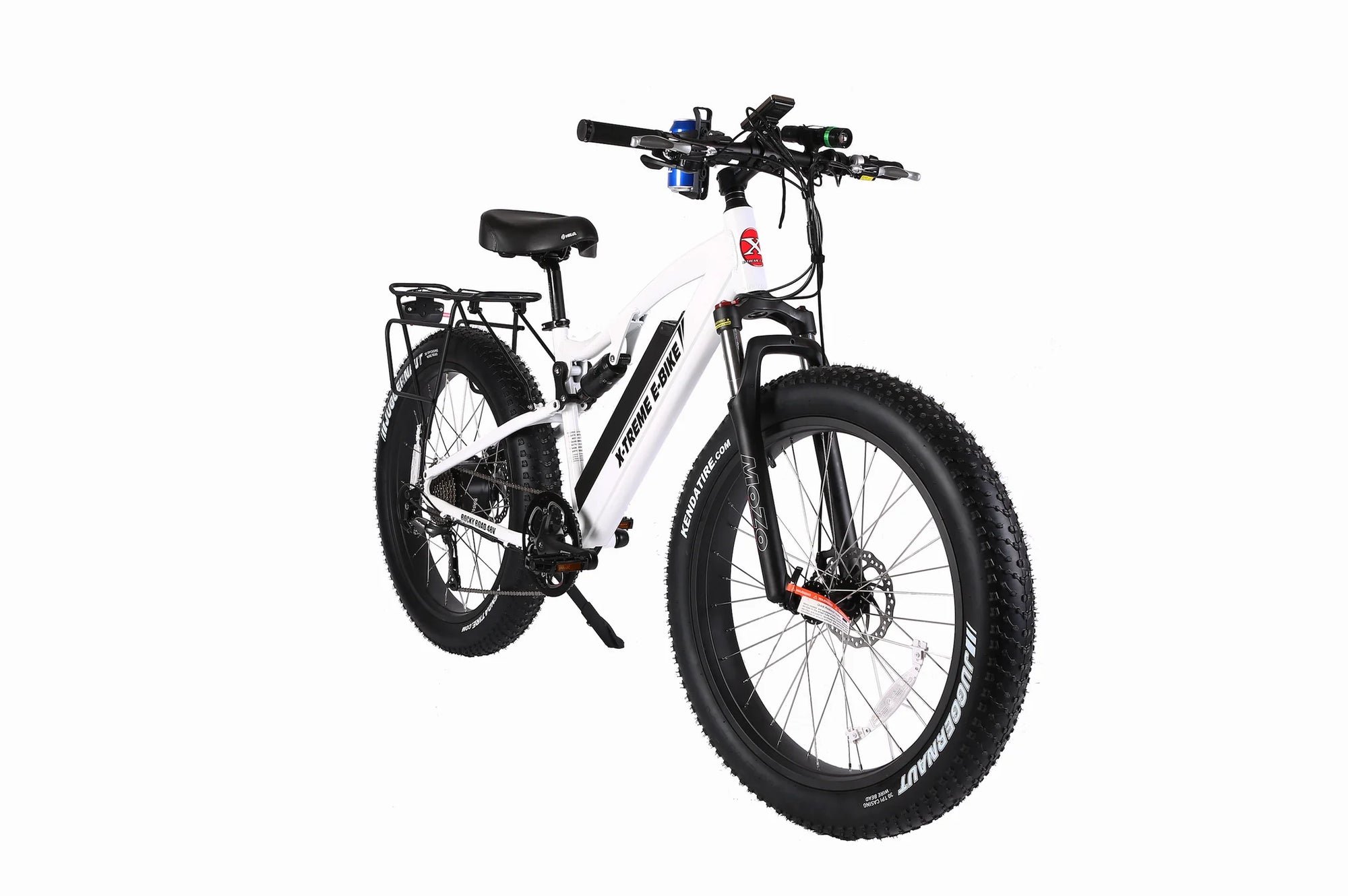 Rocky Road 48 Volt High End Electric Fat Tire Straight Frame Mountain Bicycle