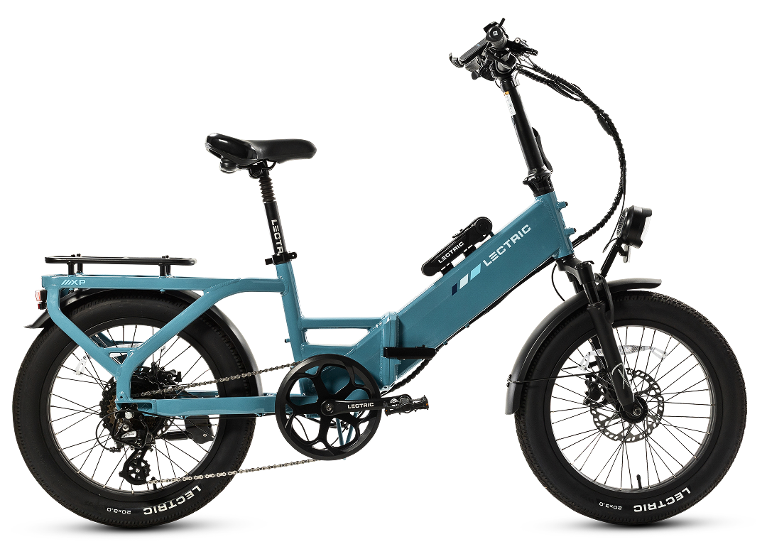 XP4 750 Electric Bike Folding Step-Thru Raindrop Blue