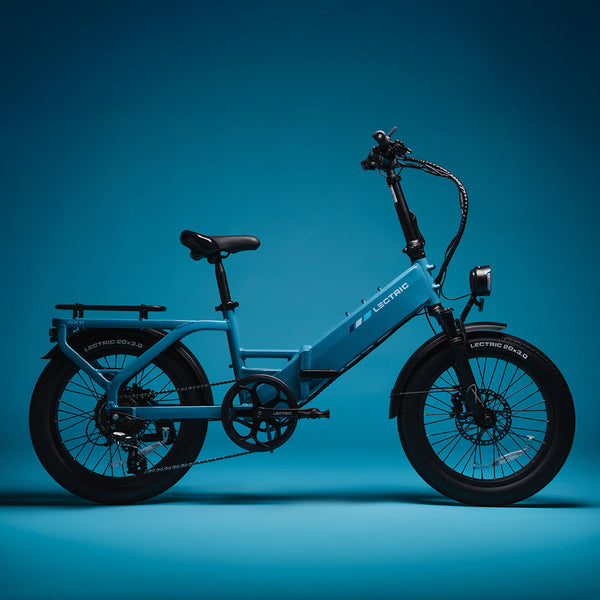 XP4 750 Electric Bike Folding Step-Thru Raindrop Blue