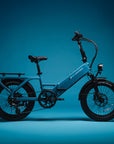 XP4 750 Electric Bike Folding Step-Thru Raindrop Blue