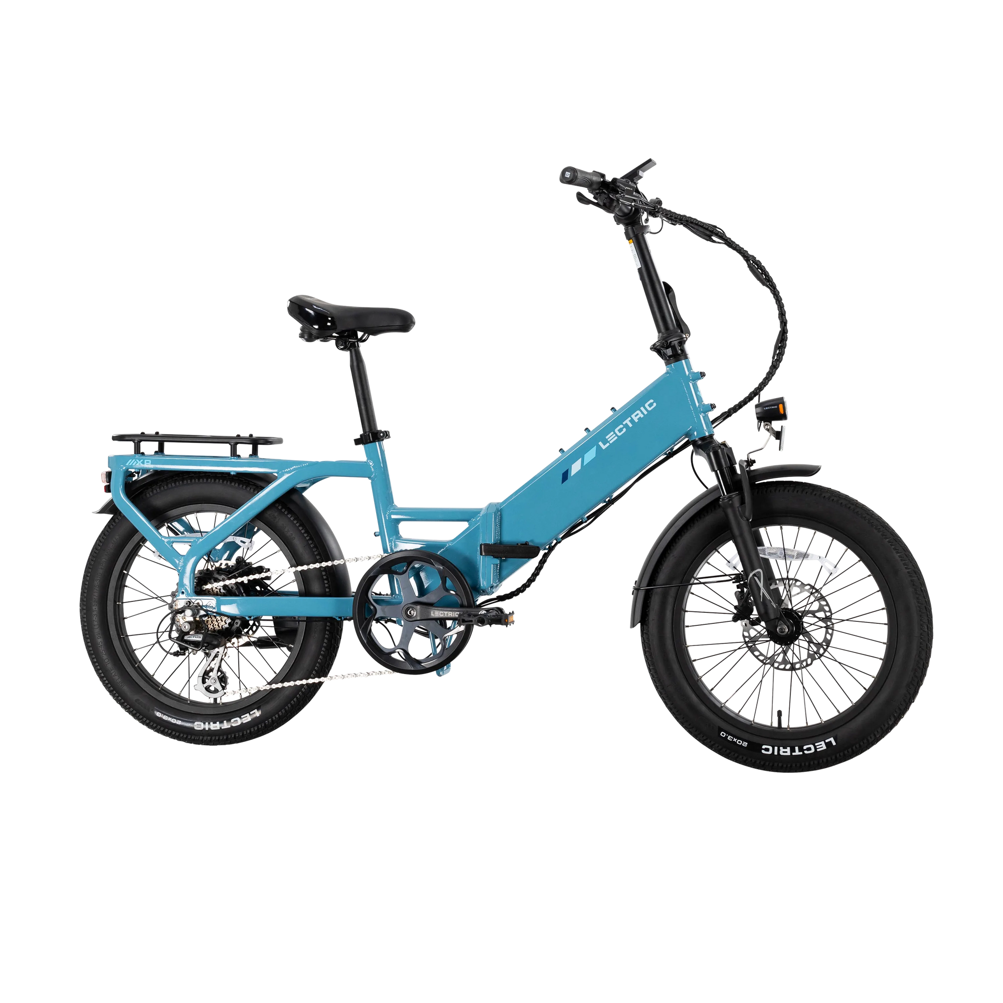 XP4 750 Electric Bike Folding Step-Thru Raindrop Blue