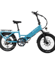 XP4 750 Electric Bike Folding Step-Thru Raindrop Blue
