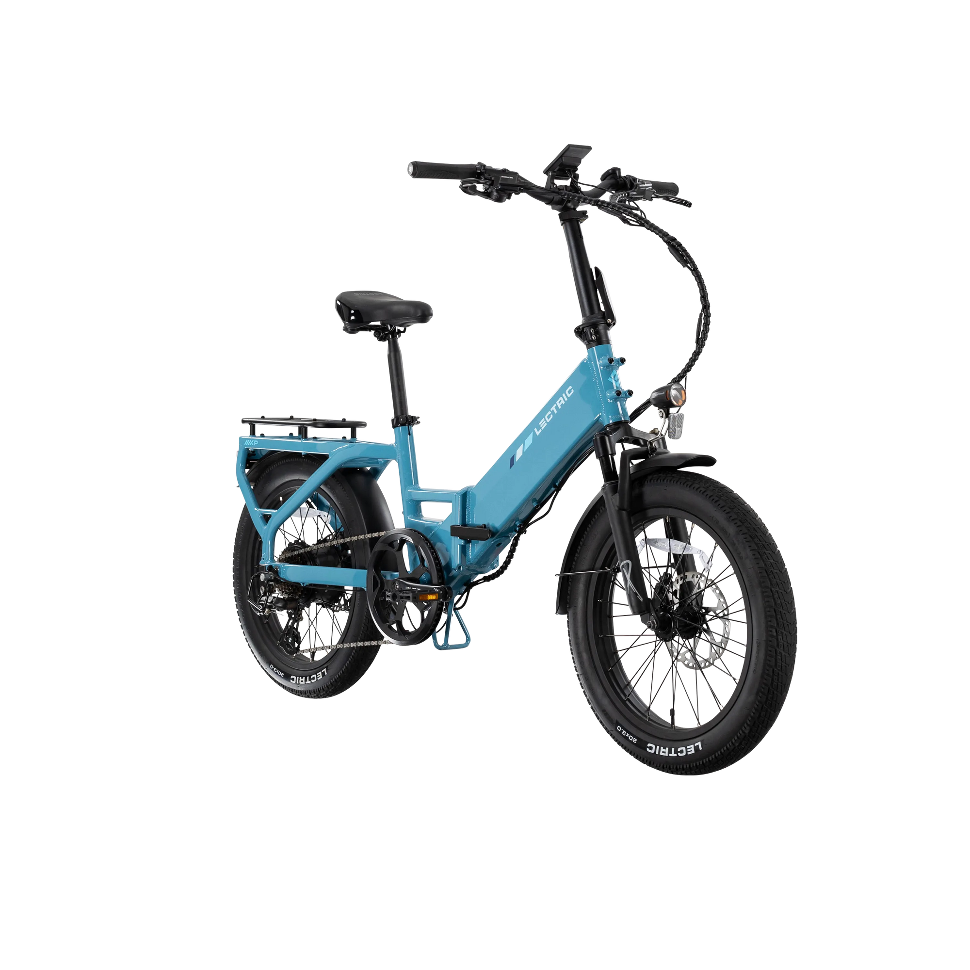 XP4 750 Electric Bike Folding Step-Thru Raindrop Blue