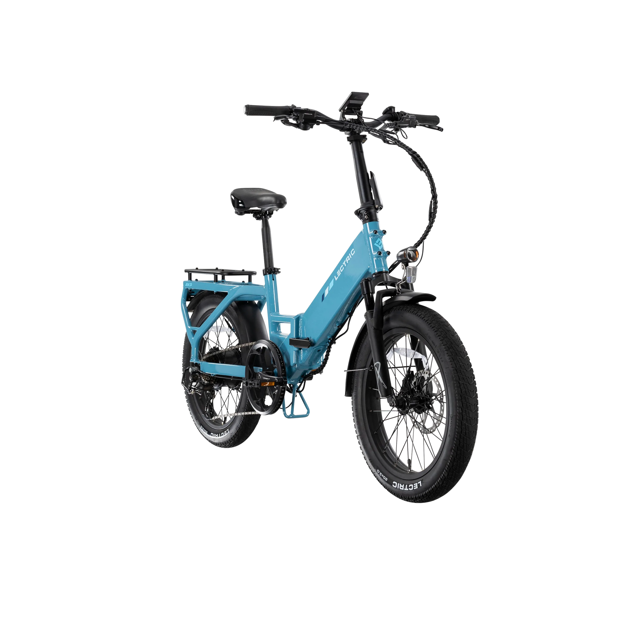 XP4 750 Electric Bike Folding Step-Thru Raindrop Blue