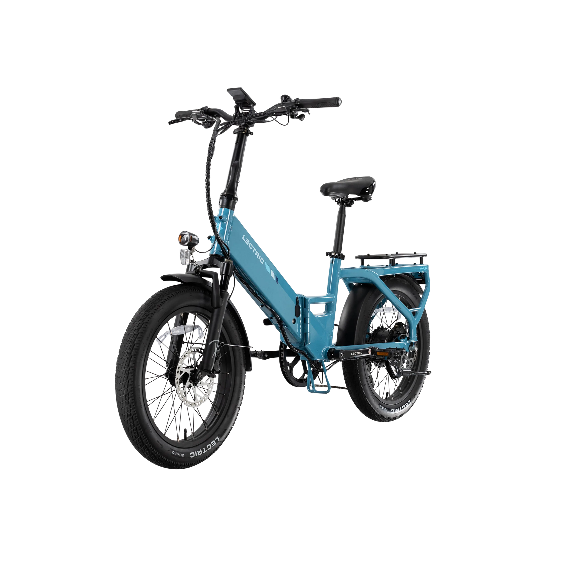 XP4 750 Electric Bike Folding Step-Thru Raindrop Blue