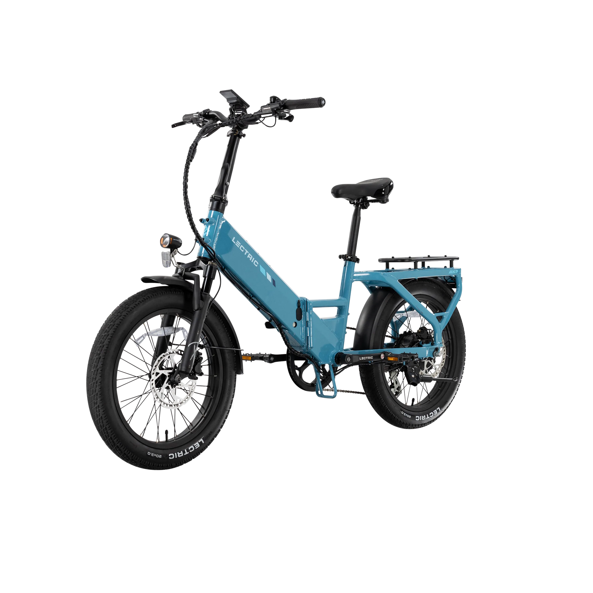 XP4 750 Electric Bike Folding Step-Thru Raindrop Blue
