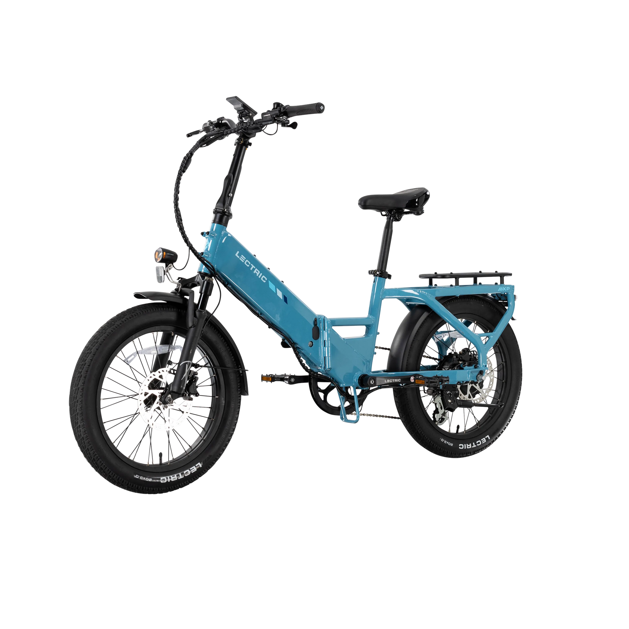XP4 750 Electric Bike Folding Step-Thru Raindrop Blue