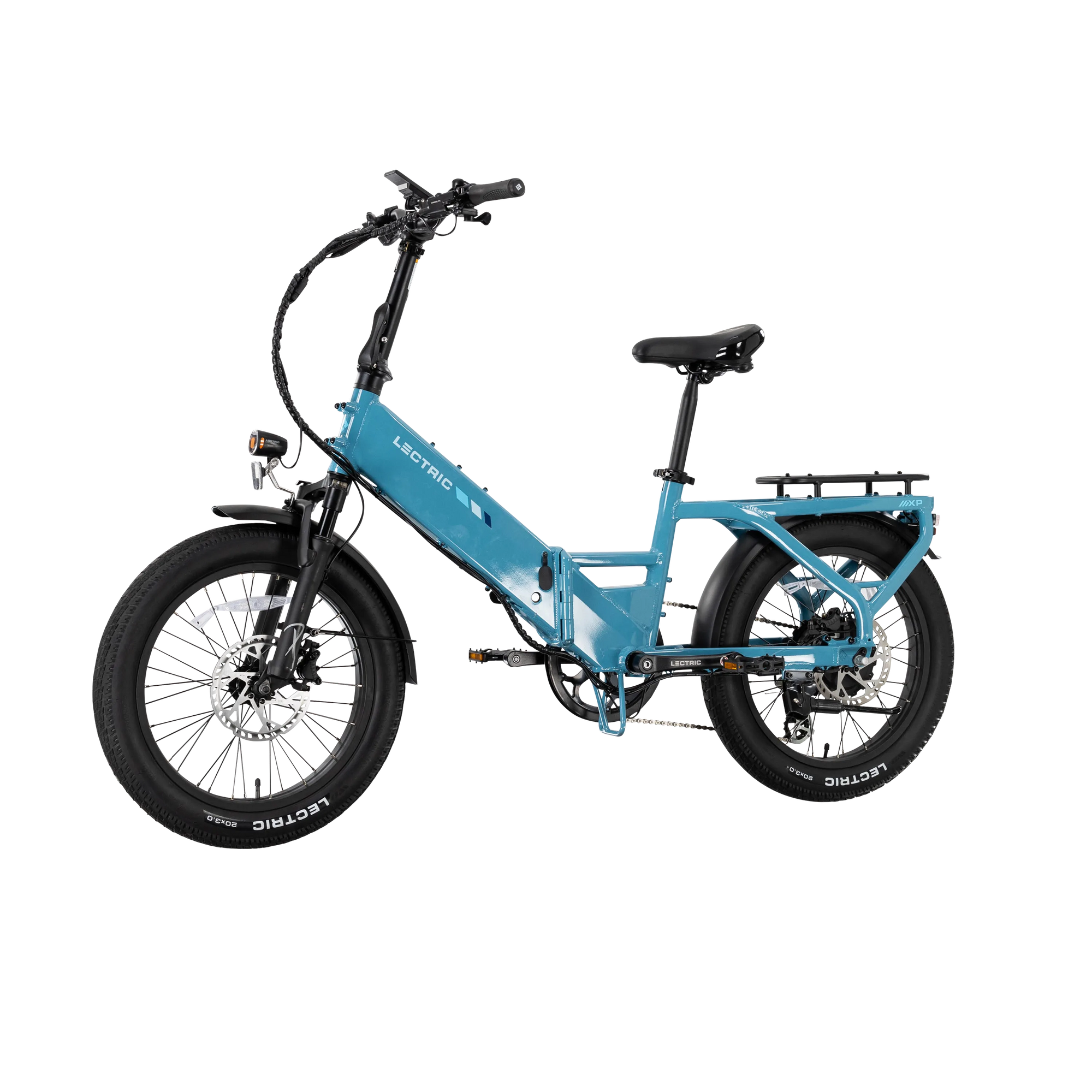 XP4 750 Electric Bike Folding Step-Thru Raindrop Blue