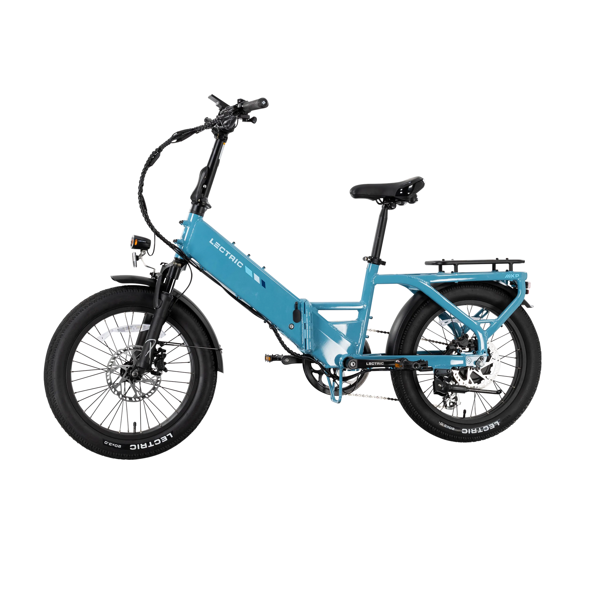 XP4 750 Electric Bike Folding Step-Thru Raindrop Blue