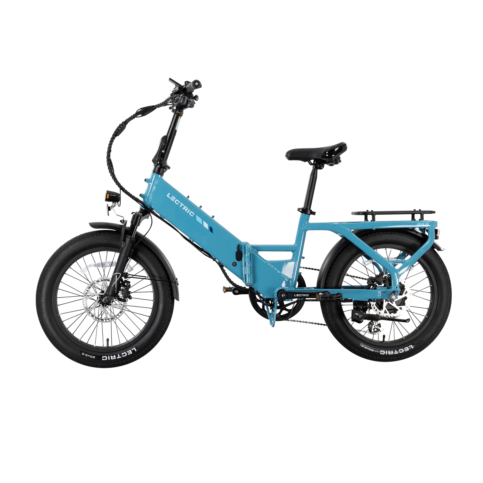 XP4 750 Electric Bike Folding Step-Thru Raindrop Blue