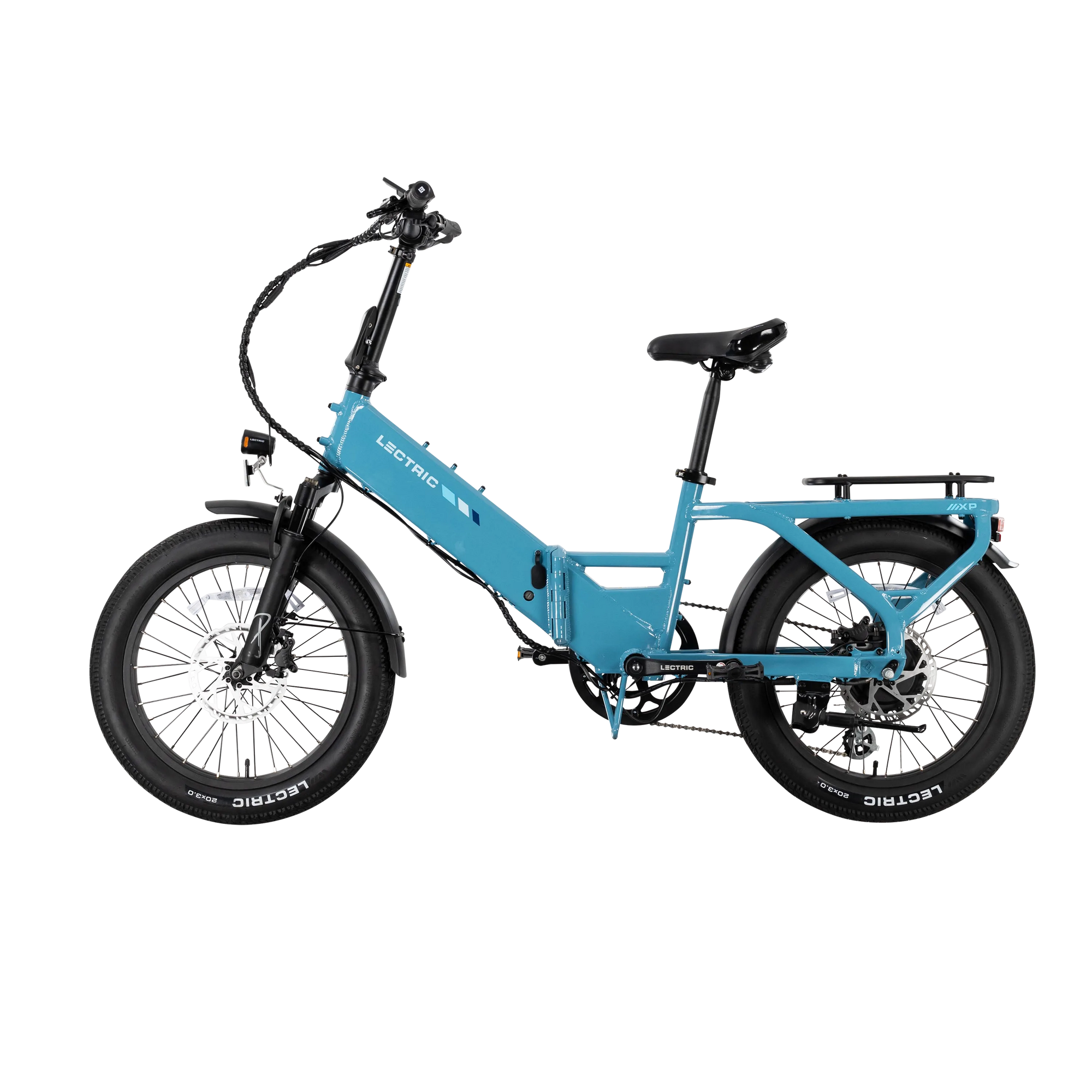 XP4 750 Electric Bike Folding Step-Thru Raindrop Blue