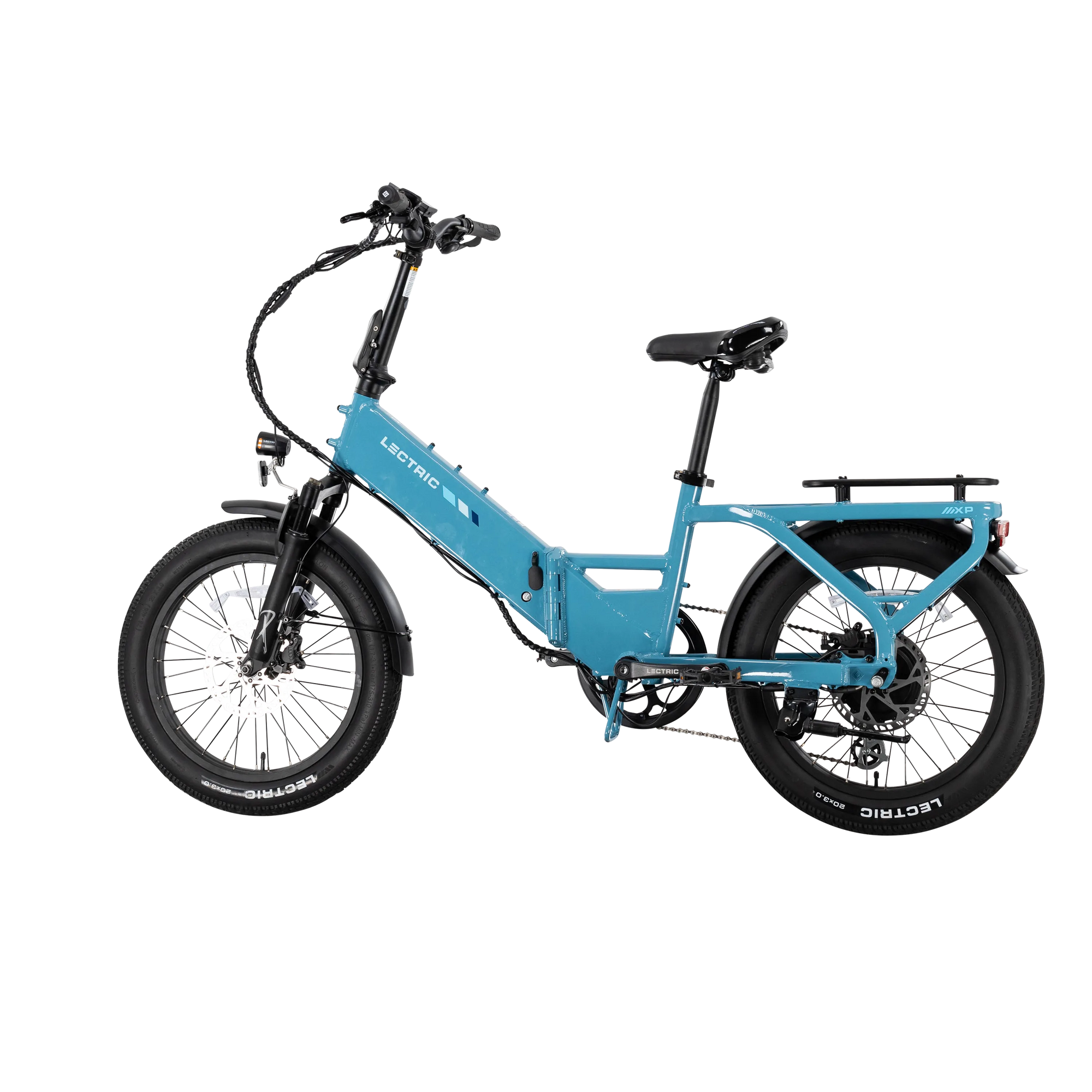 XP4 750 Electric Bike Folding Step-Thru Raindrop Blue