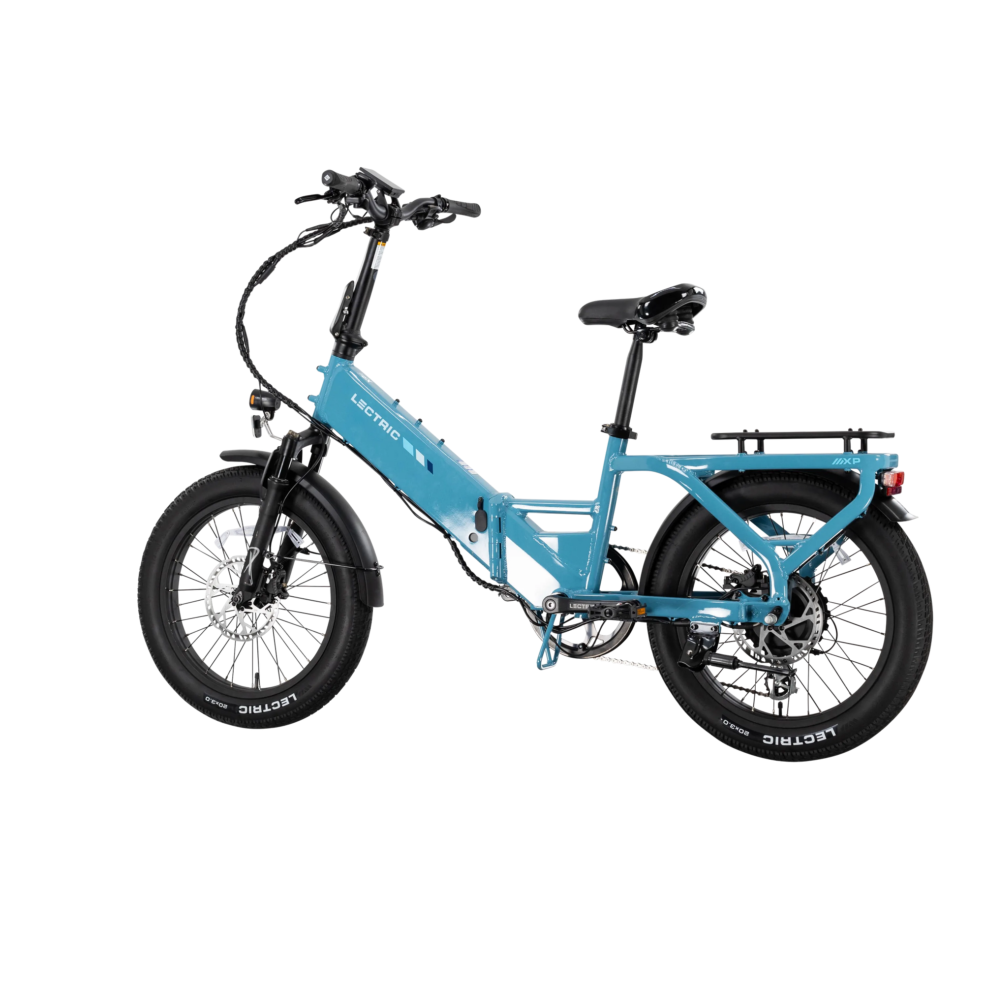 XP4 750 Electric Bike Folding Step-Thru Raindrop Blue