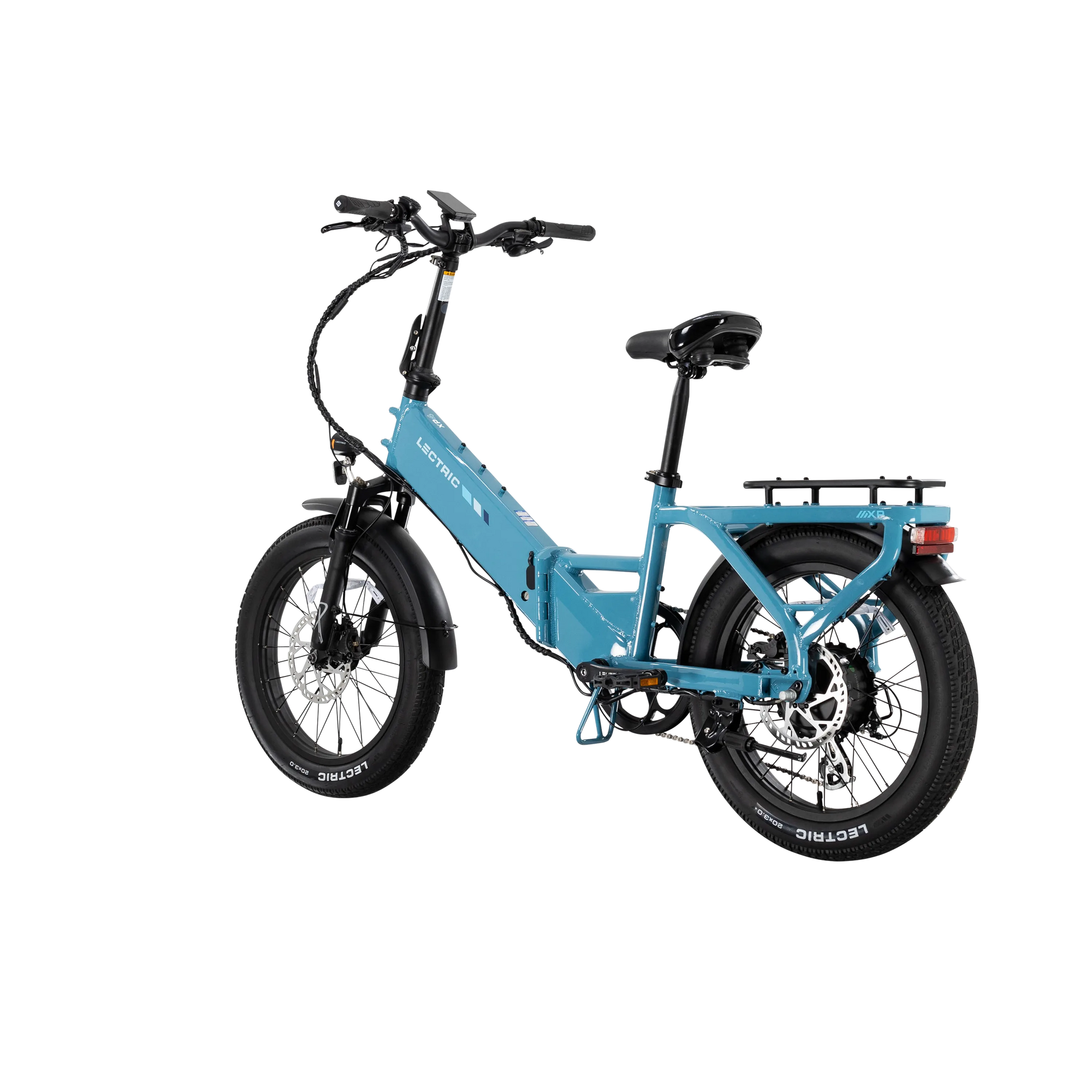 XP4 750 Electric Bike Folding Step-Thru Raindrop Blue