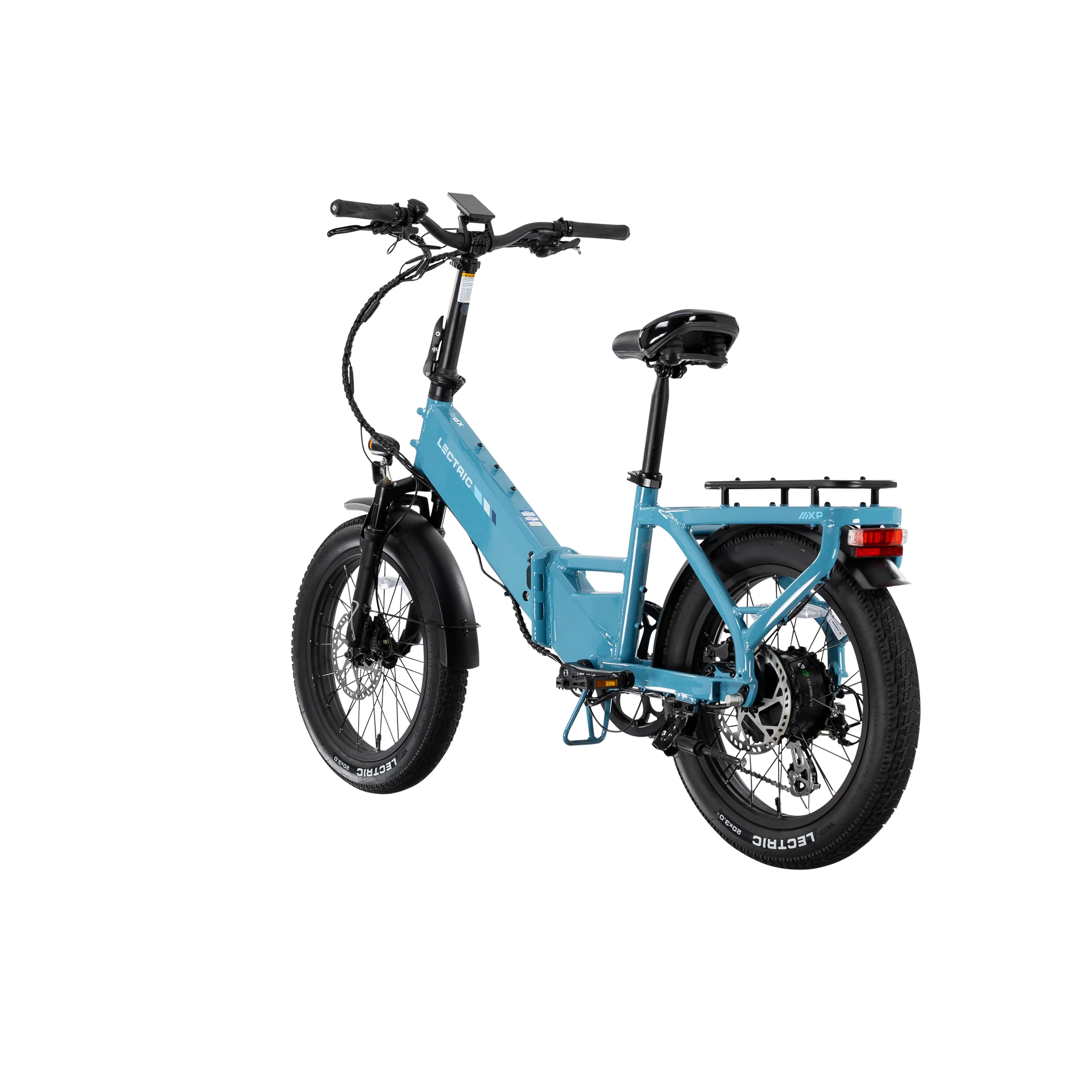 XP4 750 Electric Bike Folding Step-Thru Raindrop Blue