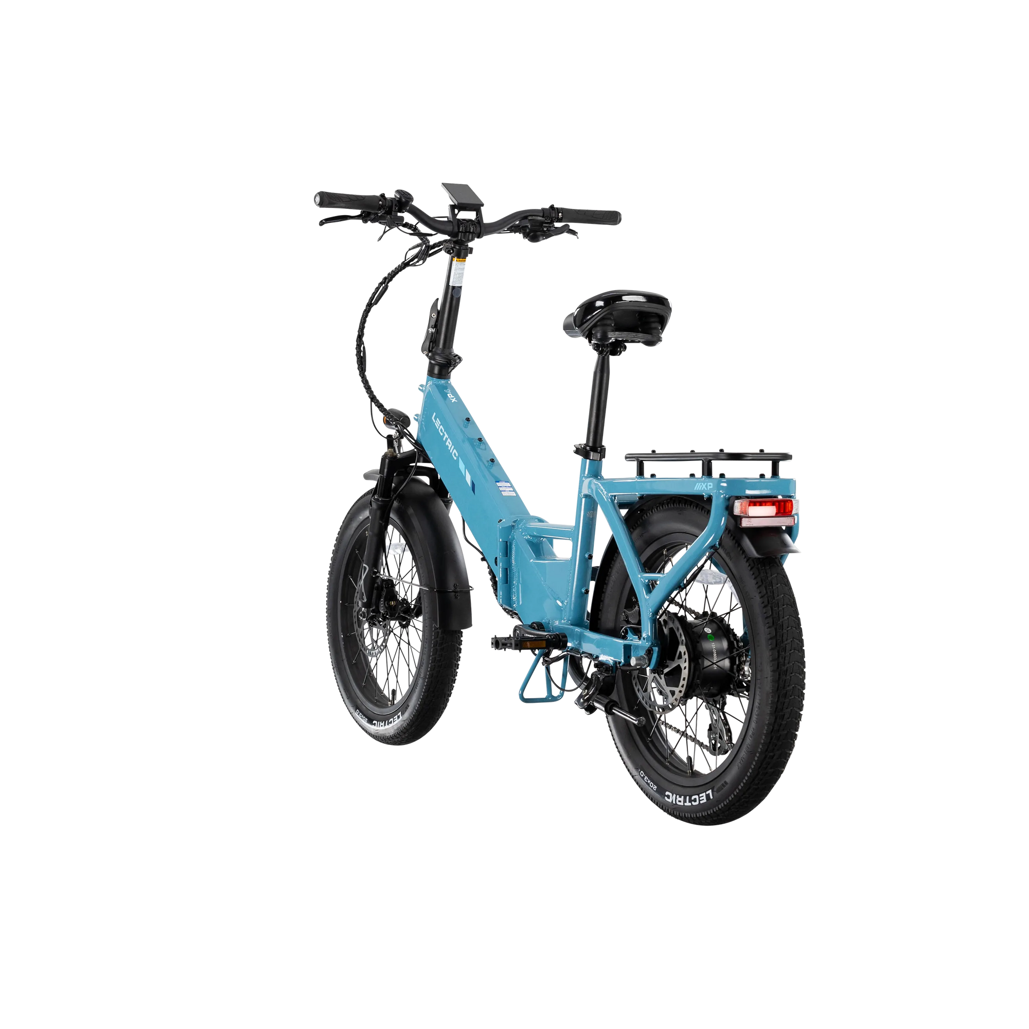 XP4 750 Electric Bike Folding Step-Thru Raindrop Blue