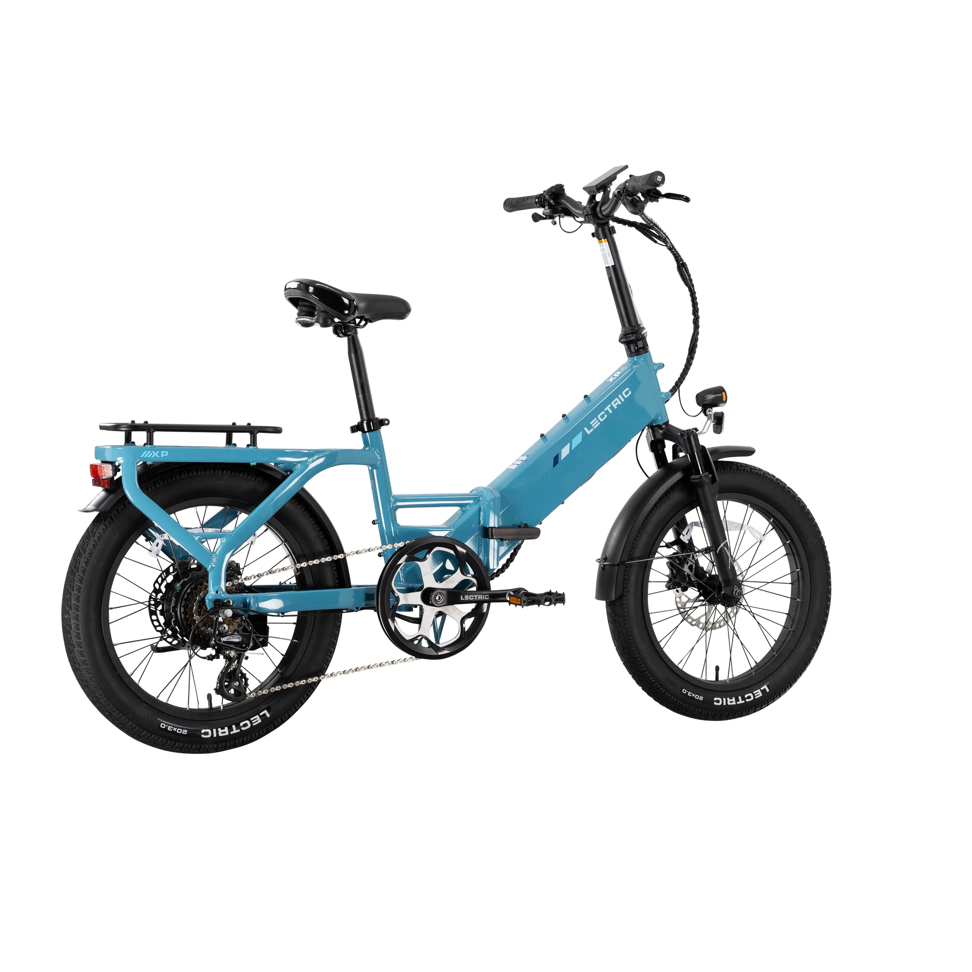 XP4 750 Electric Bike Folding Step-Thru Raindrop Blue