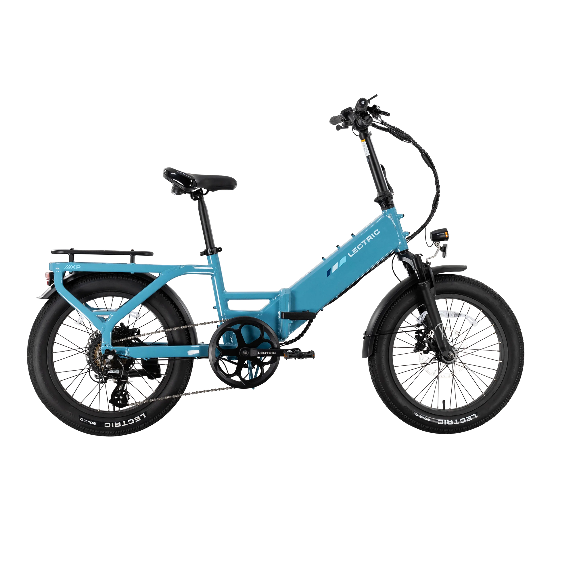 XP4 750 Electric Bike Folding Step-Thru Raindrop Blue