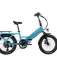 XP4 750 Electric Bike Folding Step-Thru Raindrop Blue