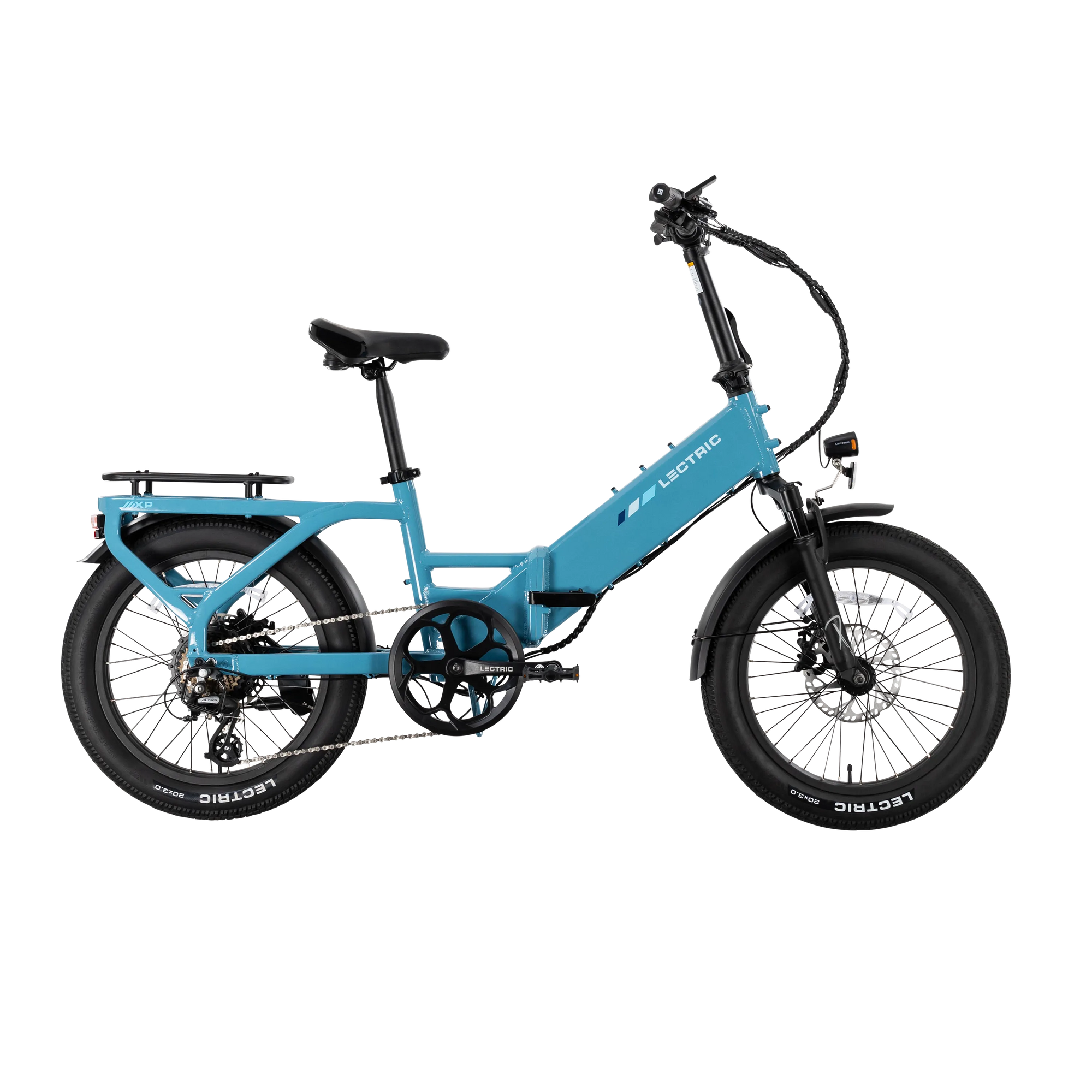 XP4 750 Electric Bike Folding Step-Thru Raindrop Blue