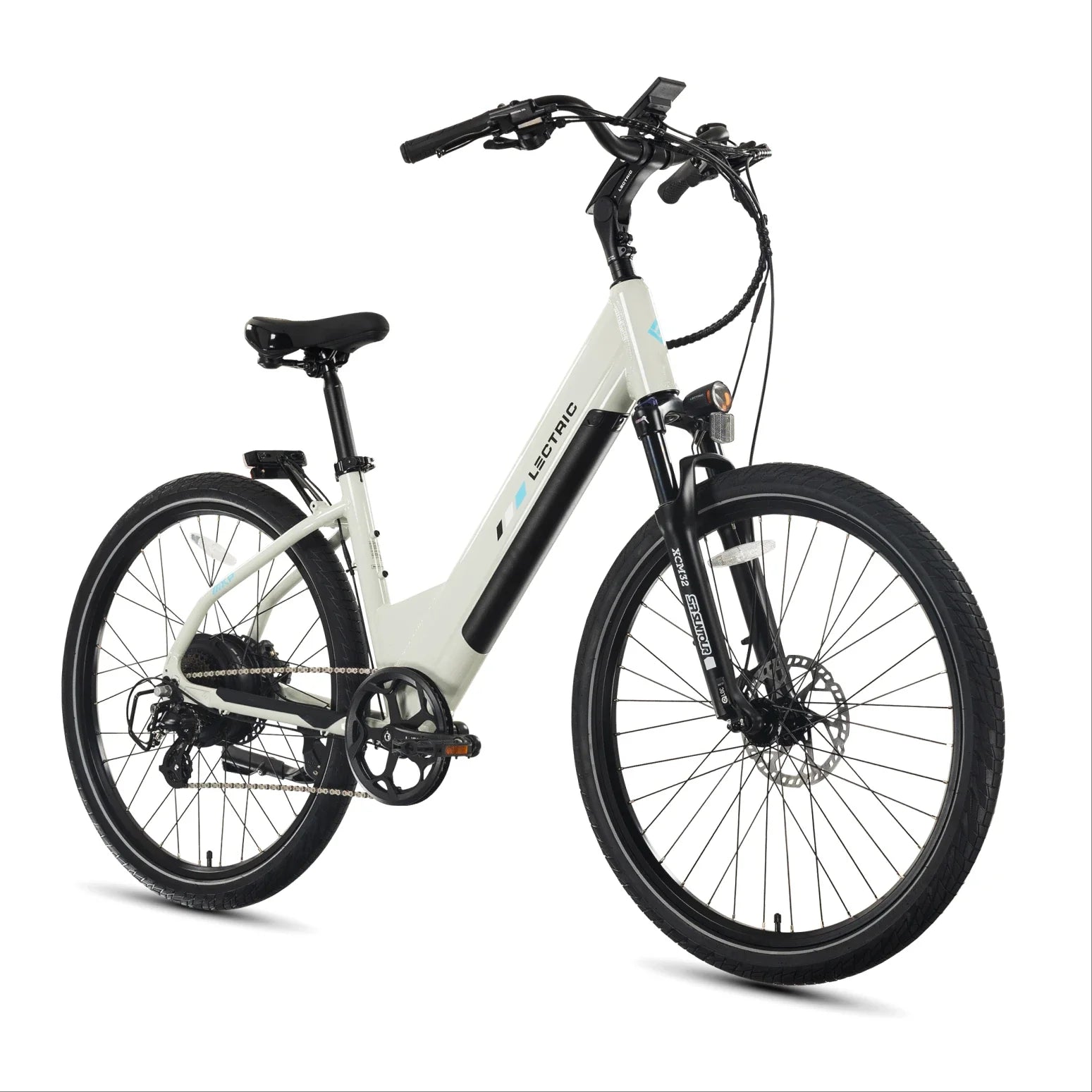 Lectric XPress2 Stratus White Cruiser eBike