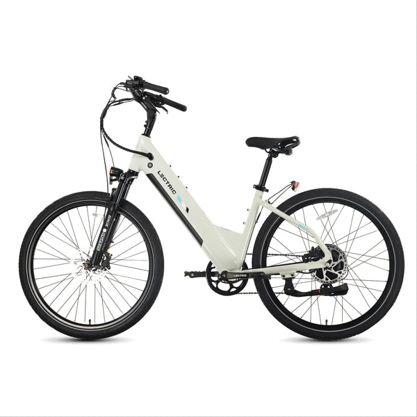 Lectric XPress2 Stratus White Cruiser eBike