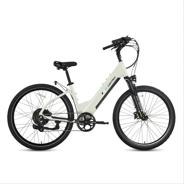 Lectric XPress2 Stratus White Cruiser eBike