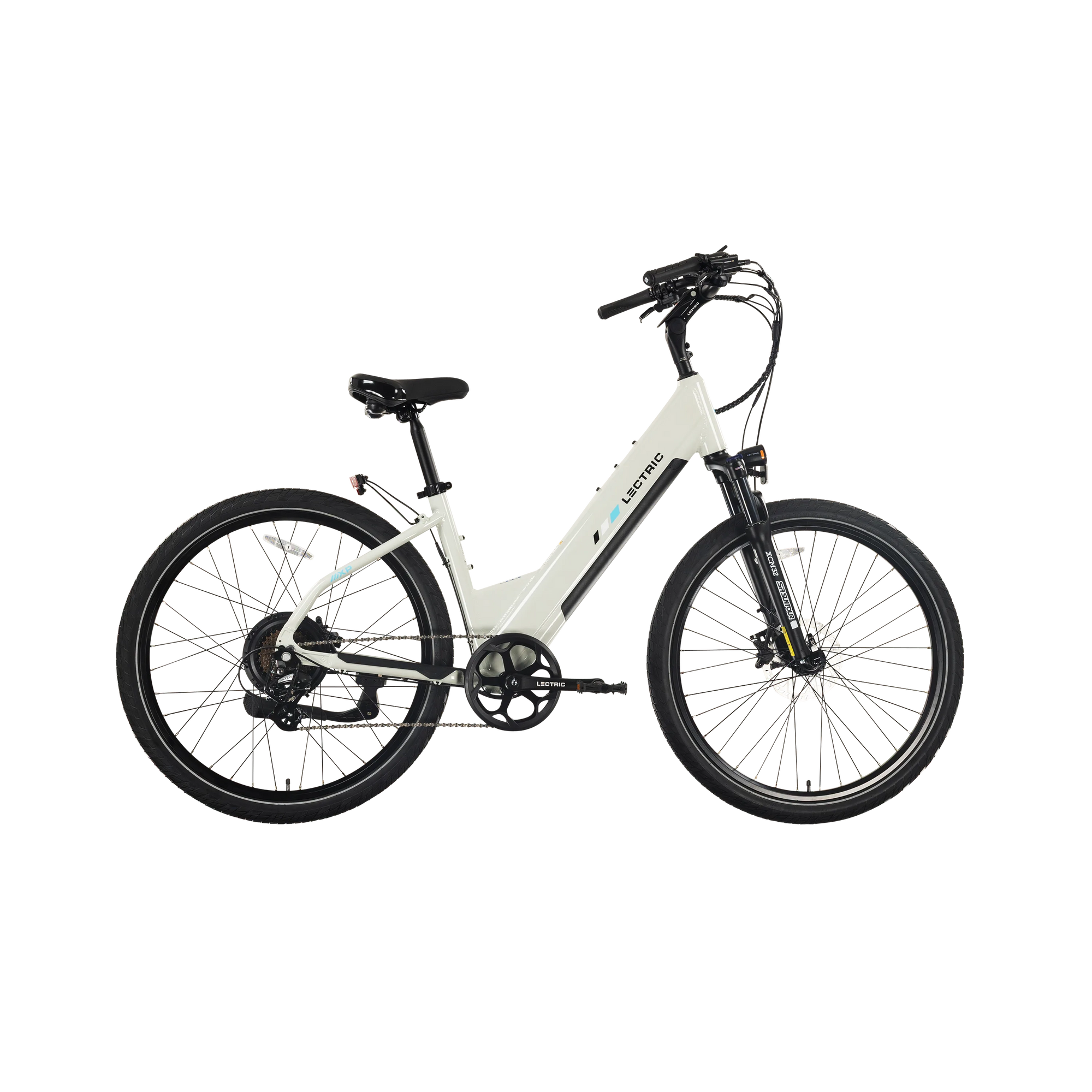 Lectric XPress2 Stratus White Cruiser eBike