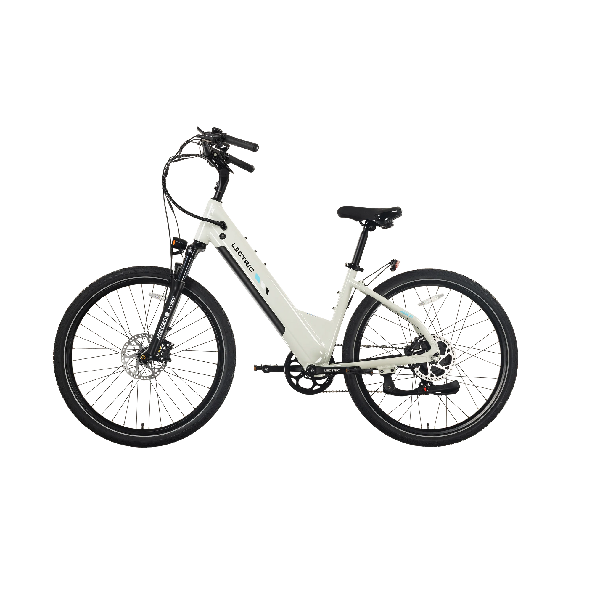 Lectric XPress2 Stratus White Cruiser eBike