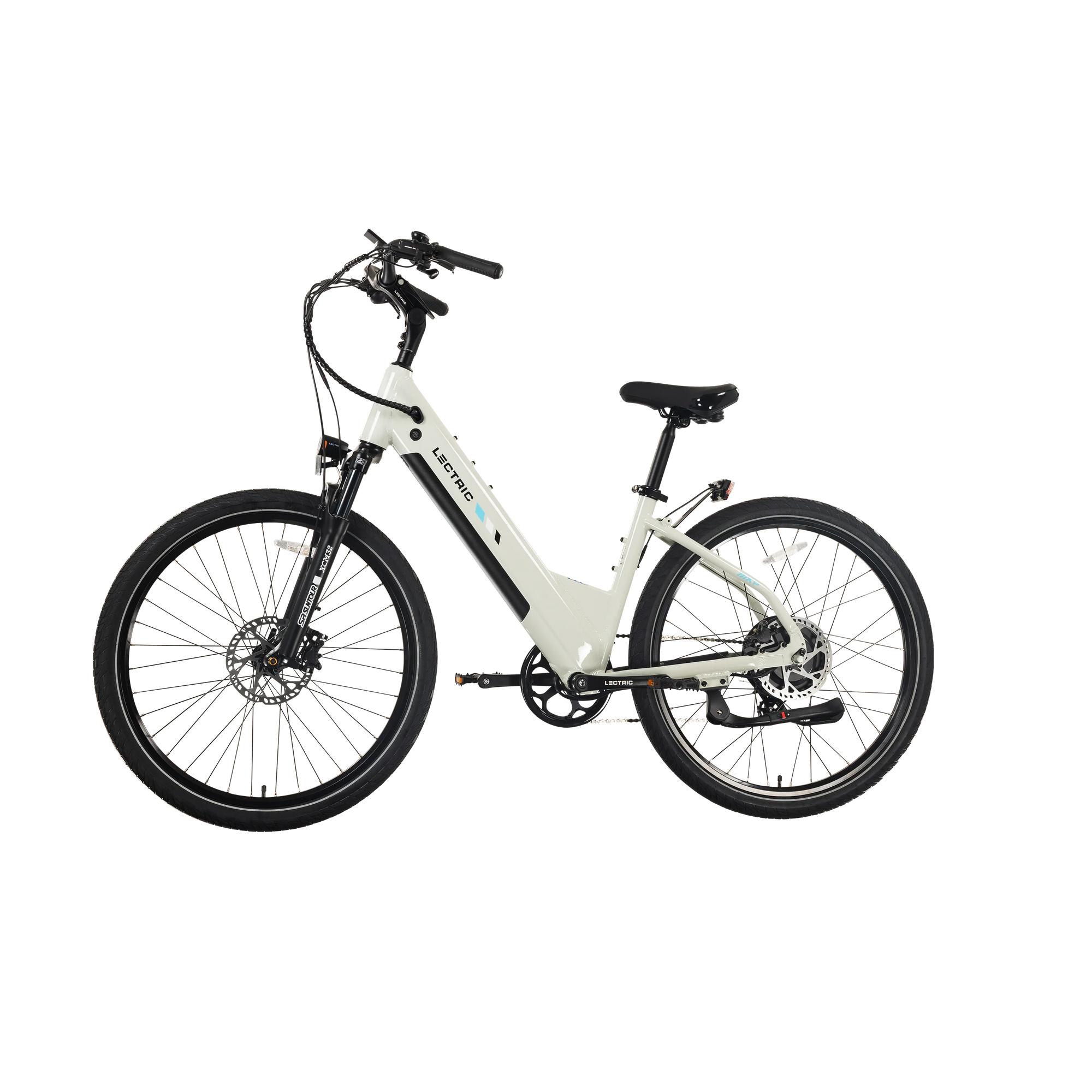 Lectric XPress2 Stratus White Cruiser eBike