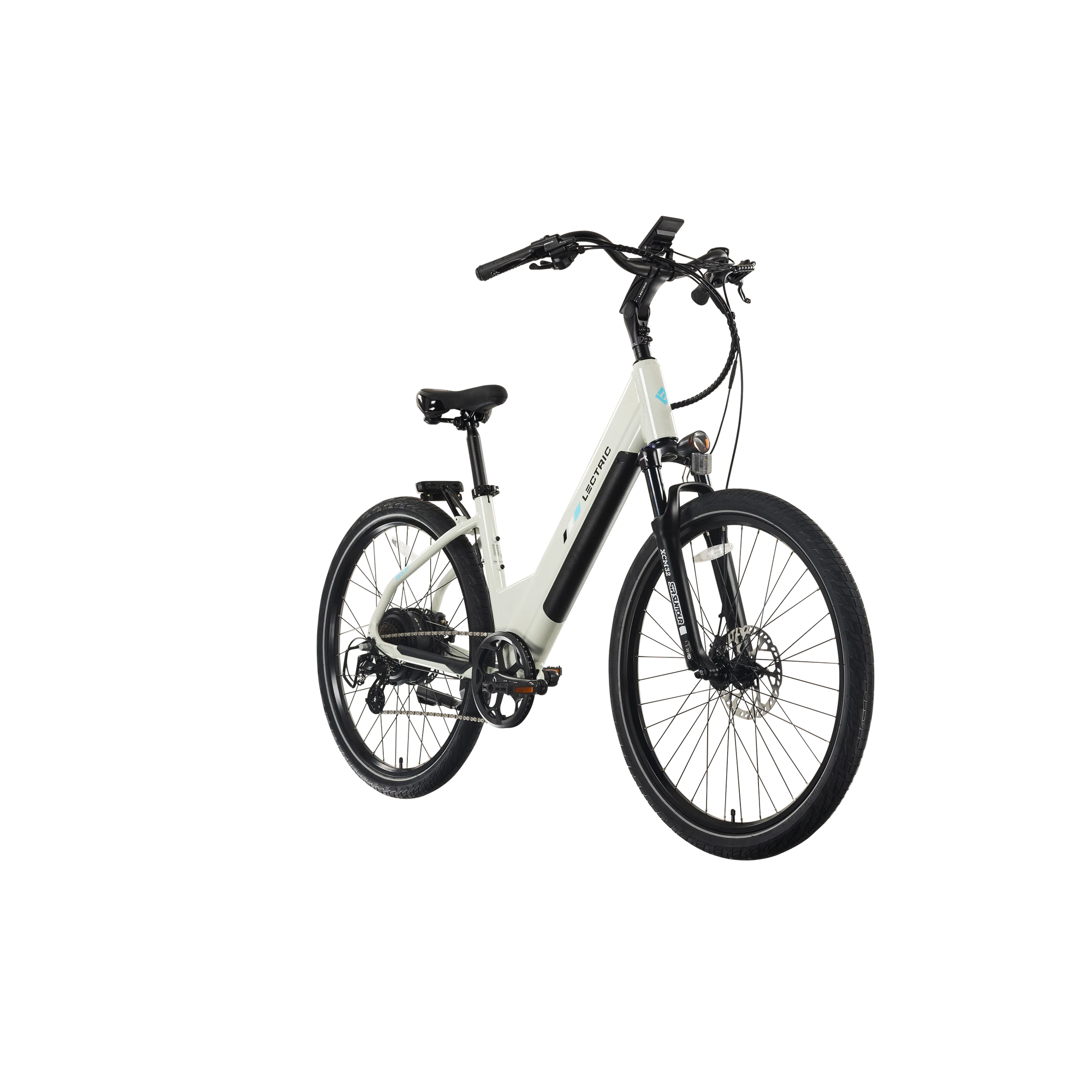 Lectric XPress2 Stratus White Cruiser eBike