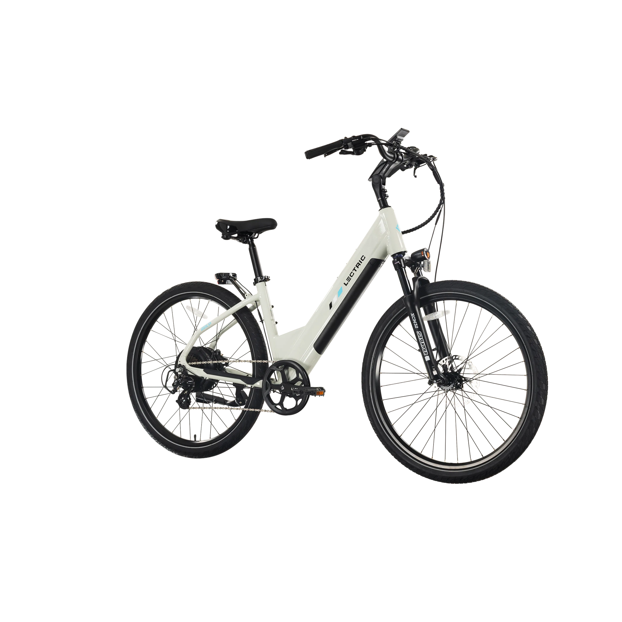 Lectric XPress2 Stratus White Cruiser eBike