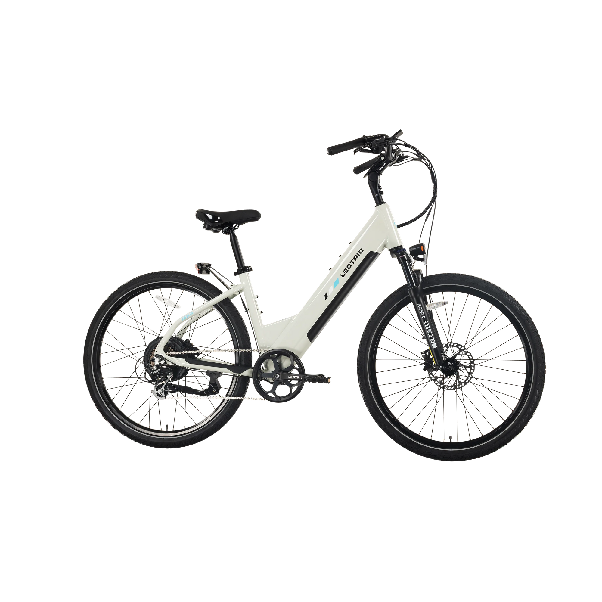 Lectric XPress2 Stratus White Cruiser eBike