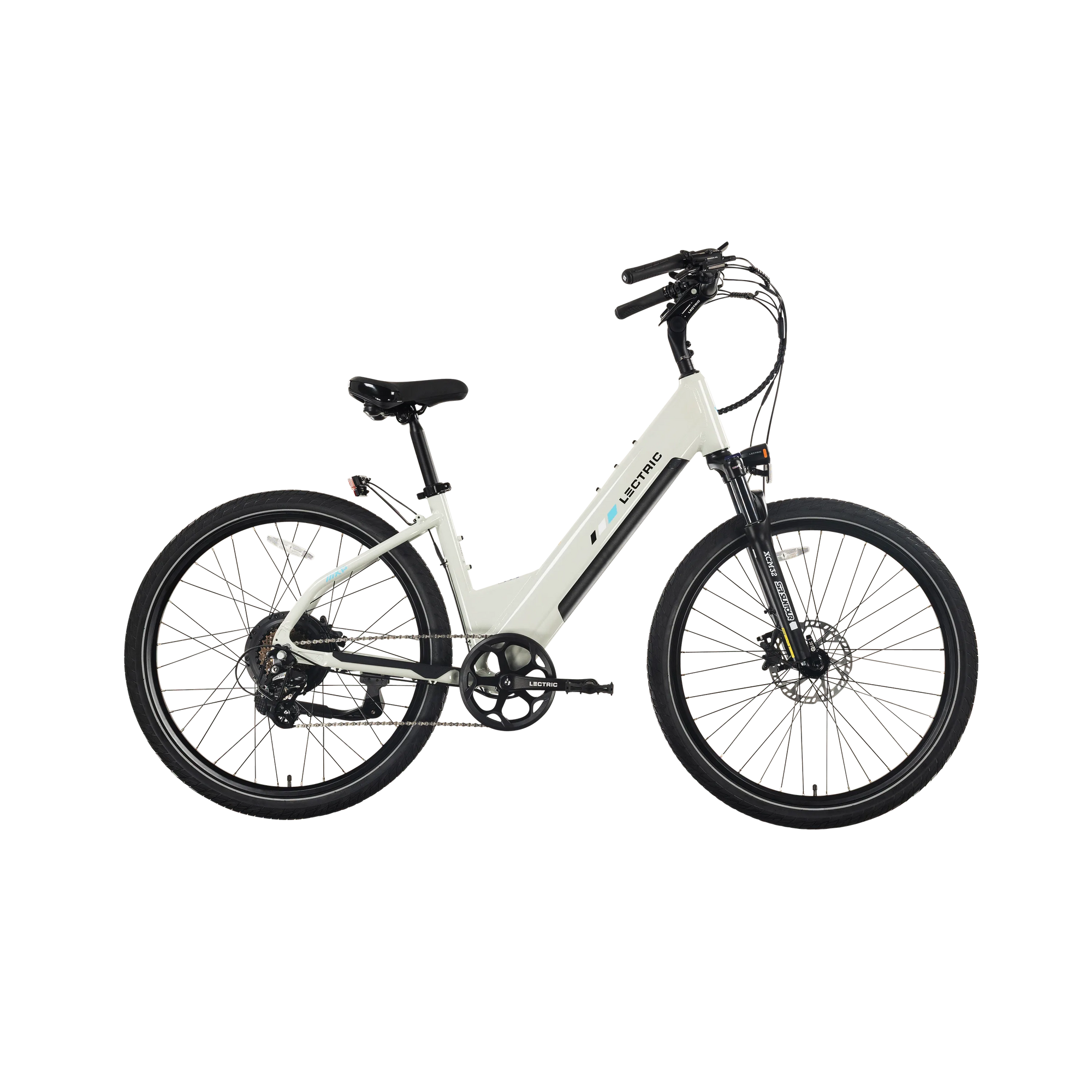 Lectric XPress2 Stratus White Cruiser eBike