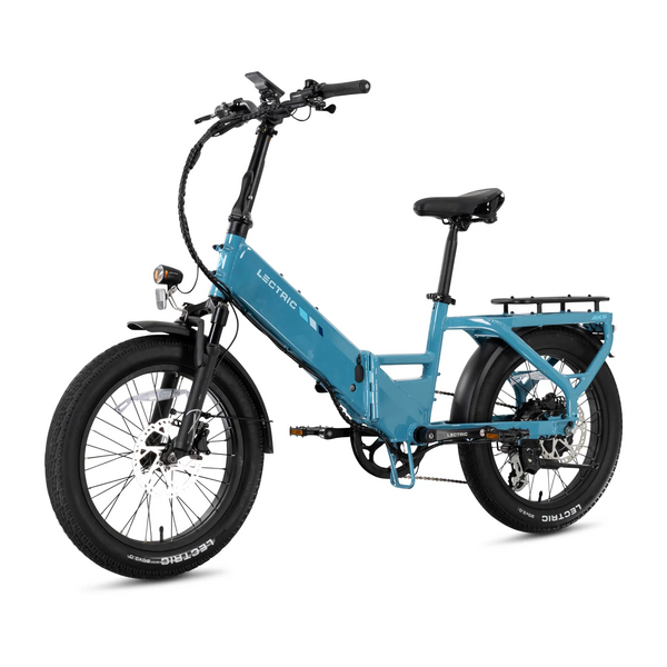 XP4 750 Electric Bike Folding Step-Thru Raindrop Blue